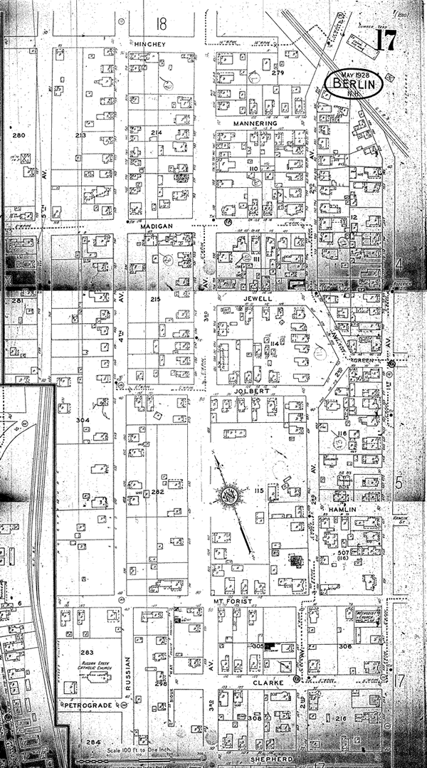 Second, Third, Fourth and Fifth Avenues (Sanborn 1928)